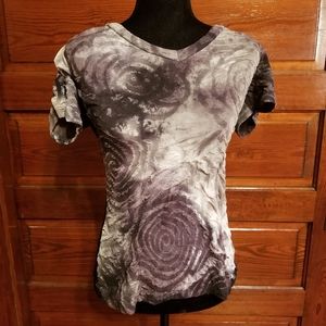 Spiral Ruffled Textured shirt